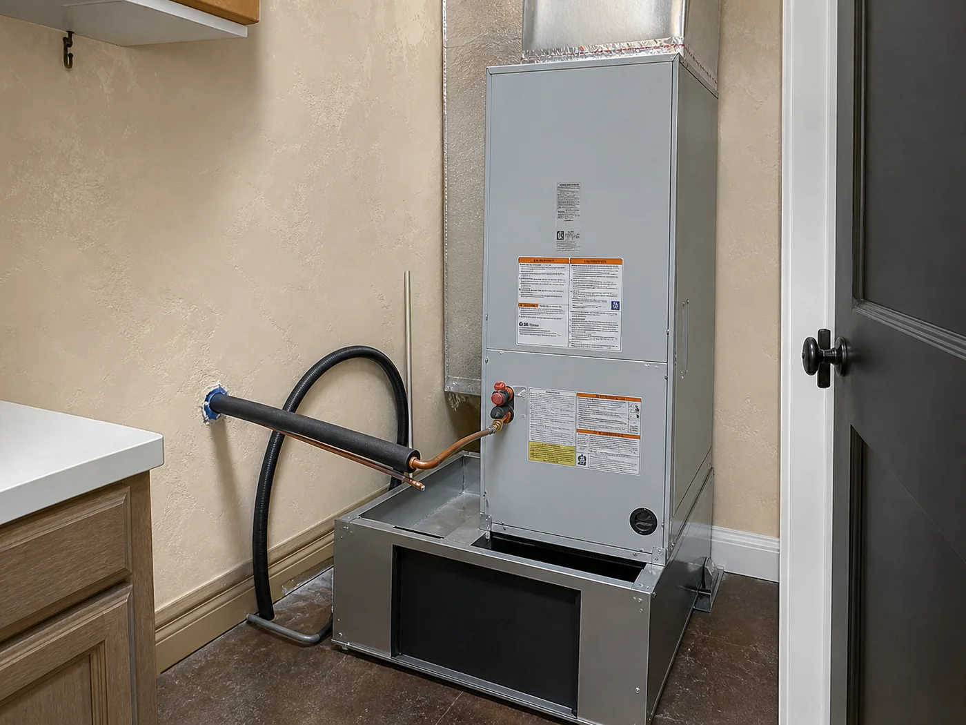 Residential air handler installation